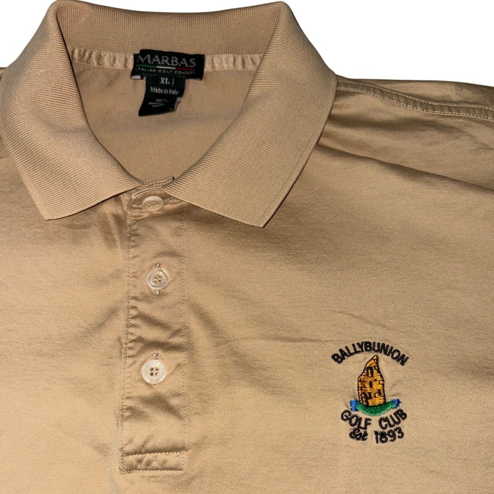 Marbas Ballybunion Golf Club Polo Shirt Men's XL Made In Italy Mercerized Cotton